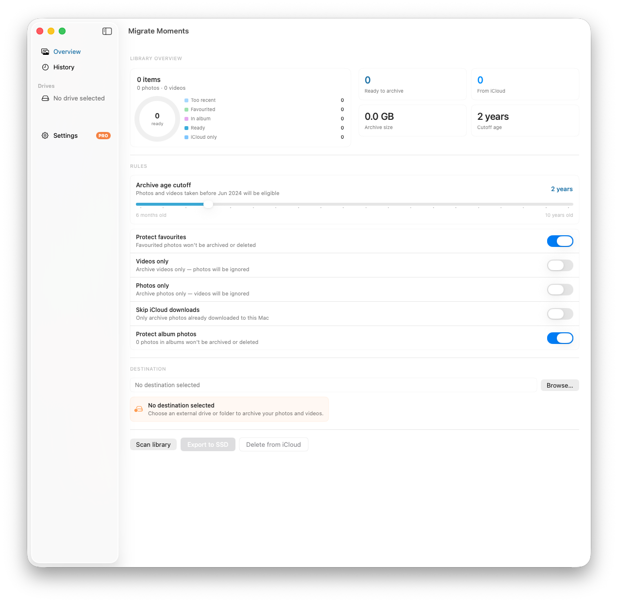 Migrate Moments app